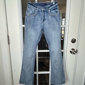 Westfield Eagle Embellished Bootcut Stretch Jeans, Size 7